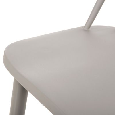 BAR STOOL MEDIUM HEIGHT VANESSA HM9300.20 POLYPROPYLENE & METAL-GREY 45,5x46x97Hcm.