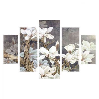 5 PCS MDF PAINTING MAGNOLIA KOBUS HM7207.01 82X56x0,3 cm.