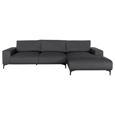 CORNER SOFA (RIGHT) NOA HM3278.02R ANTHRACITE FABRIC 288x90-157x67-80Hcm.