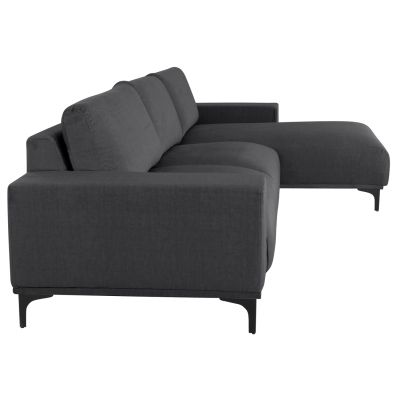 CORNER SOFA (RIGHT) NOA HM3278.02R ANTHRACITE FABRIC 288x90-157x67-80Hcm.