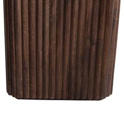 SIDE TABLE SQUARE GLADYS HM9713 SOLID MANGO WOOD-WHITE TRAVERTINE 40x40x60Hcm.