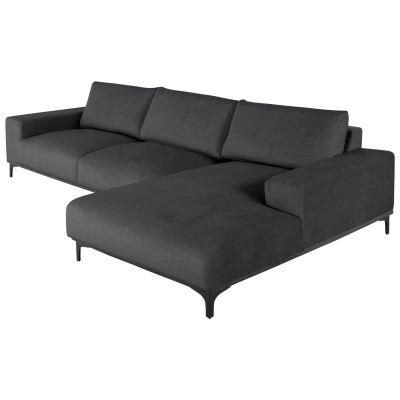 CORNER SOFA (RIGHT) NOA HM3278.02R ANTHRACITE FABRIC 288x90-157x67-80Hcm.