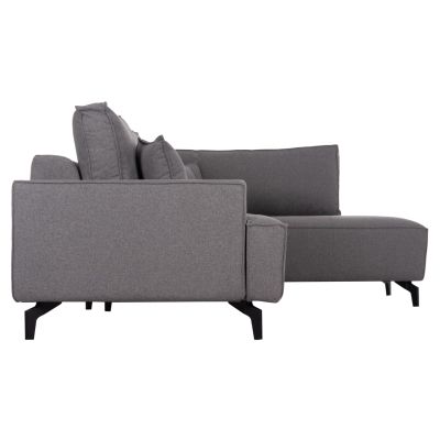 CORNER SOFA-BED WITH STORAGE SPACE SAFFIRA HM3303.01R GREY FABRIC 270x195x100Hcm.