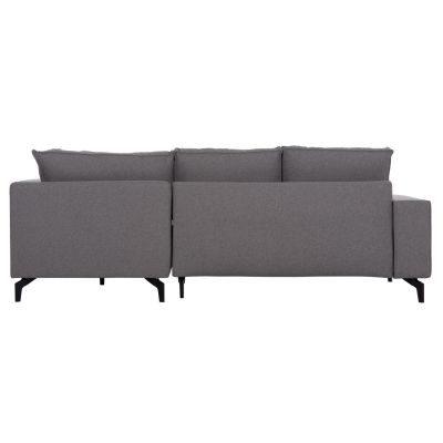 CORNER SOFA-BED WITH STORAGE SPACE SAFFIRA HM3303.01R GREY FABRIC 270x195x100Hcm.
