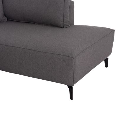 CORNER SOFA-BED WITH STORAGE SPACE SAFFIRA HM3303.01R GREY FABRIC 270x195x100Hcm.