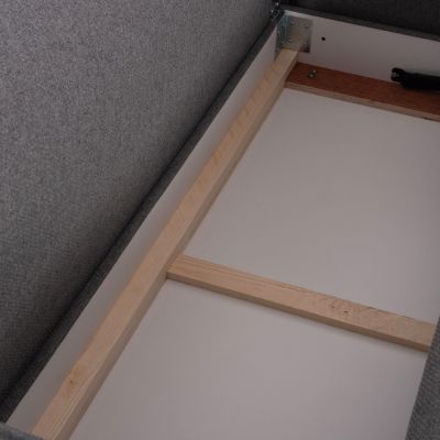 CORNER SOFA-BED WITH STORAGE SPACE SAFFIRA HM3303.01R GREY FABRIC 270x195x100Hcm.