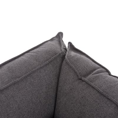 CORNER SOFA-BED WITH STORAGE SPACE SAFFIRA HM3303.01R GREY FABRIC 270x195x100Hcm.