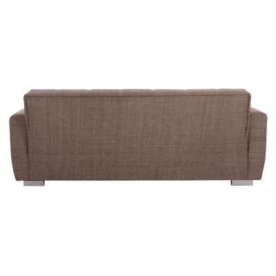 ΗΜ3240.02- 215x80x77cm, 3-seater sofabed, beige