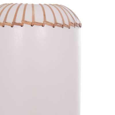 DECORATIVE TABLE VASE LENNOX HM4675.02S TERRACOTA IN WHITE--Φ18x33Hcm.