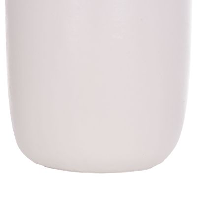 DECORATIVE TABLE VASE LENNOX HM4675.02S TERRACOTA IN WHITE--Φ18x33Hcm.