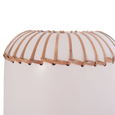 DECORATIVE TABLE VASE LENNOX HM4675.02S TERRACOTA IN WHITE--Φ18x33Hcm.