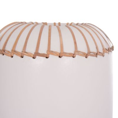DECORATIVE TABLE VASE LENNOX HM4675.02S TERRACOTA IN WHITE--Φ18x33Hcm.