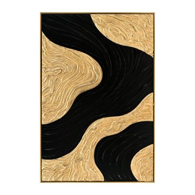 WALL PAINTING 3D SEDIMENT HM4548.02 BEIGE PS FRAME-HANDMADE SHAPES 62x4,5Χ92Hcm.