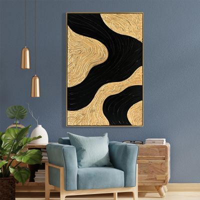 WALL PAINTING 3D SEDIMENT HM4548.02 BEIGE PS FRAME-HANDMADE SHAPES 62x4,5Χ92Hcm.