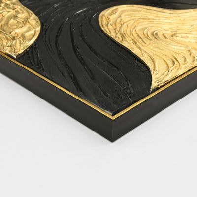 WALL PAINTING 3D SEDIMENT HM4548.02 BEIGE PS FRAME-HANDMADE SHAPES 62x4,5Χ92Hcm.