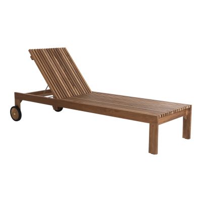 SUNBED LOUNGER LAGERTHA HM5963.11 TEAK WOOD IN NATURAL COLOR 200x65x102Hcm.