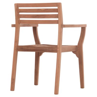OUTDOOR DINING CHAIR ERMIONI HM18129 TEAK WOOD--NATURAL COLOR 60x59x84Hcm.