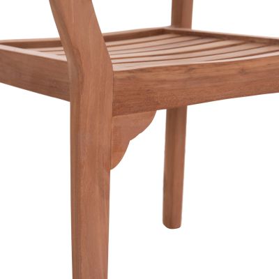OUTDOOR DINING CHAIR ERMIONI HM18129 TEAK WOOD--NATURAL COLOR 60x59x84Hcm.