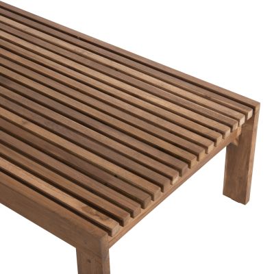 SUNBED LOUNGER LAGERTHA HM5963.11 TEAK WOOD IN NATURAL COLOR 200x65x102Hcm.