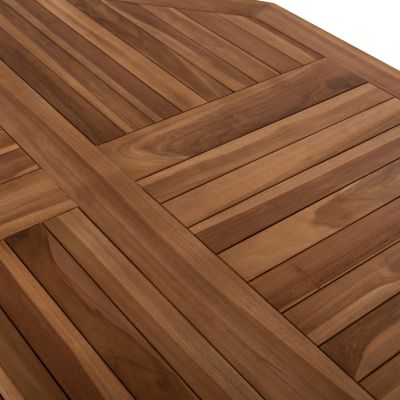 OUTDOOR POLYGON DINING TABLE KENDALL HM9545 FOLDABLE TEAK IN NATURAL COLOR 120x120x75Hcm.