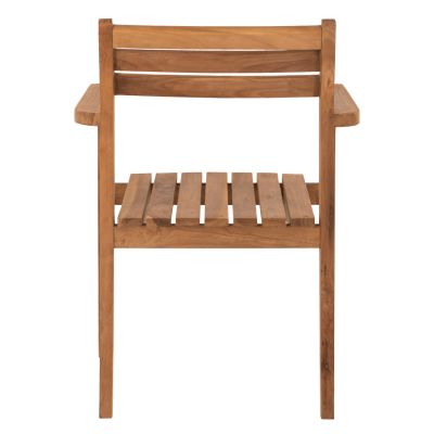 ARMCHAIR ERIETTA HM9534 TEAK WOOD IN NATURAL COLOR STACKABLE 60x54x87Hcm.