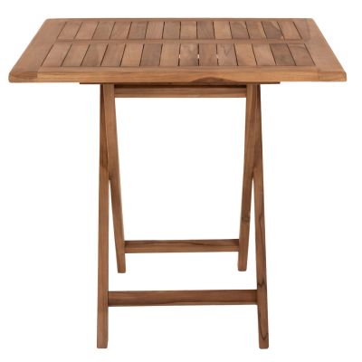 OUTDOOR SQUARE DINING TABLE KENDALL HM9544 FOLDABLE-TEAK WOOD IN NATURAL COLOR 80x80x75Hcm.