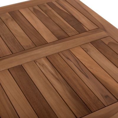 OUTDOOR SQUARE DINING TABLE KENDALL HM9544 FOLDABLE-TEAK WOOD IN NATURAL COLOR 80x80x75Hcm.