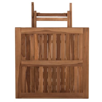 OUTDOOR SQUARE DINING TABLE KENDALL HM9544 FOLDABLE-TEAK WOOD IN NATURAL COLOR 80x80x75Hcm.