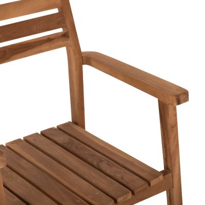 ARMCHAIR ERIETTA HM9534 TEAK WOOD IN NATURAL COLOR STACKABLE 60x54x87Hcm.