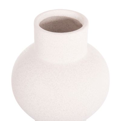 CERAMIC TABLE DECOR SCEPTER HM4604.01 OFF WHITE WITH CRYSTALLISATION Φ17x39Hcm.