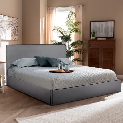 Bed Allie HM584.01 160x200 cm with storage space and grey fabric