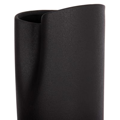 CERAMIC TABLE DECOR GLAZE HM4607.02 MATTE BLACK 15,2x15x30Hcm