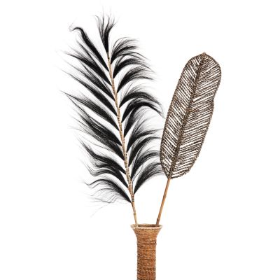 ДЕКОРАТИВЕН ЛИСТ HM7850 ДИВА ЗАХАРНА Тръстика В ЧЕРНО-НАТУРАЛЕН ЦВЯТ 80х225х2см.