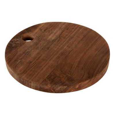 ДЪСКА ЗА РЯЗАНЕ КРЪГЛА ЗА КУХНЯ HM4291 ТИКОВО ДЪРВО В НАТУРАЛ-С ОТВОР ЗА ЗАКАЧВАНЕ Φ23x2Hсм.