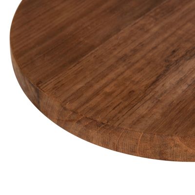 ДЪСКА ЗА РЯЗАНЕ КРЪГЛА ЗА КУХНЯ HM4291 ТИКОВО ДЪРВО В НАТУРАЛ-С ОТВОР ЗА ЗАКАЧВАНЕ Φ23x2Hсм.