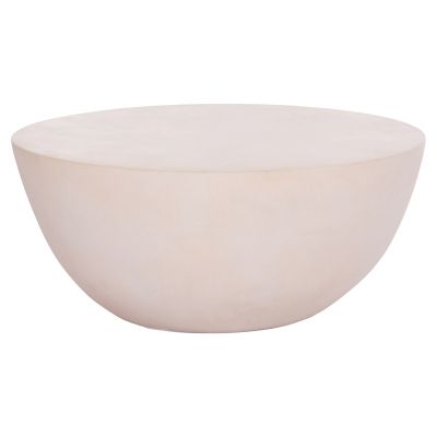 COFFEE TABLE ROUND ALLAN HM18162.02 FIBER CEMENT IN LIGHT BEIGE--Φ92x49Hcm.