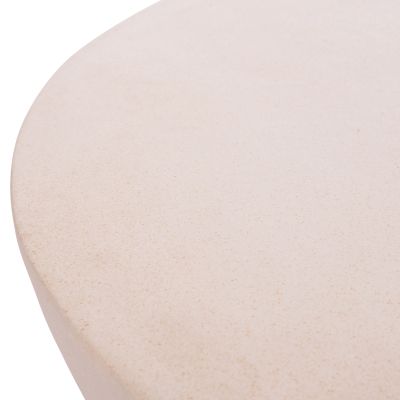 COFFEE TABLE ROUND ALLAN HM18162.02 FIBER CEMENT IN LIGHT BEIGE--Φ92x49Hcm.