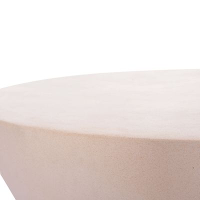 COFFEE TABLE ROUND ALLAN HM18162.02 FIBER CEMENT IN LIGHT BEIGE--Φ92x49Hcm.