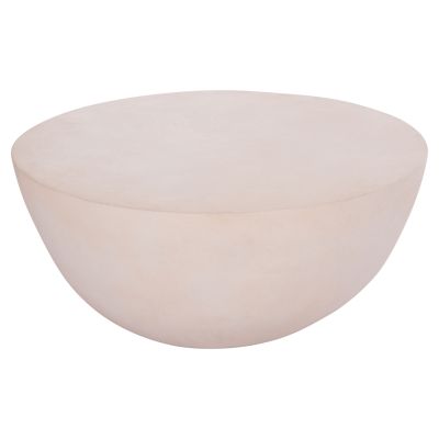 COFFEE TABLE ROUND ALLAN HM18162.02 FIBER CEMENT IN LIGHT BEIGE--Φ92x49Hcm.