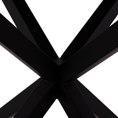 DINING TABLE ROUND SYNTEC HM9309.01 SINTERED STONE BLACK METAL LEGS Φ115x75H