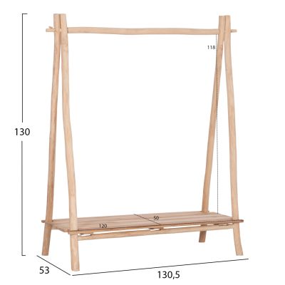 ENTRANCE FURNITURE PERL HM9911 TEAK BRANCHES IN NATURAL COLOR 130.5x53x152Hcm.