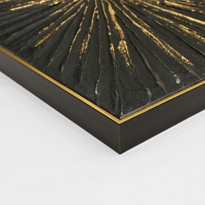 WALL PAINTING STELLON HM4549 BEIGE PS FRAME-BLACK CANVAS-HANDMADE 72x4,5x102Hcm.