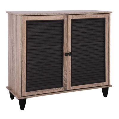 Shoe Cabinet wooden HM2266.02 sonama-black Color 76.5x30x68.5