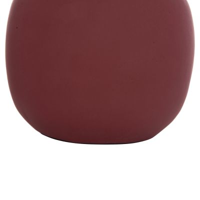 DECORATIVE TABLE VASE LENNOX HM4675.06L TERRACOTA IN MAROON RED--Φ22x20Hcm.