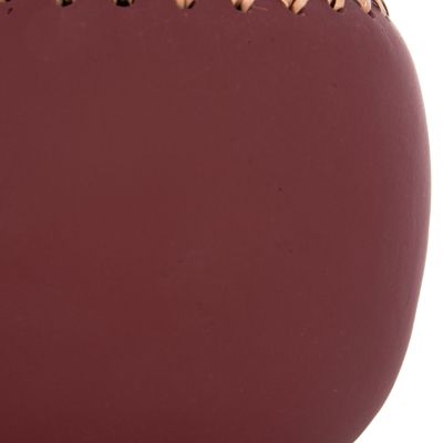 DECORATIVE TABLE VASE LENNOX HM4675.06L TERRACOTA IN MAROON RED--Φ22x20Hcm.