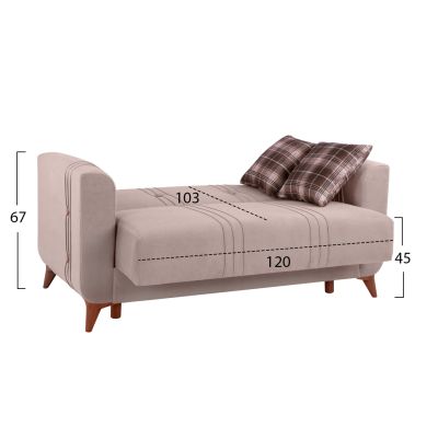 SOFA 2SEAT KRISTINA HM3165.21 IVORY