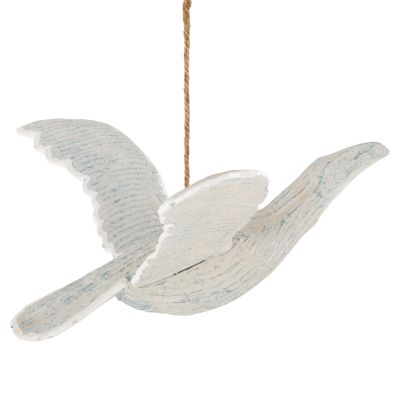 PENDANT DECORATION SEAGULL HM4302 ALBASIA WOOD IN BLUEWASH 93x62x12-100H cm.m.