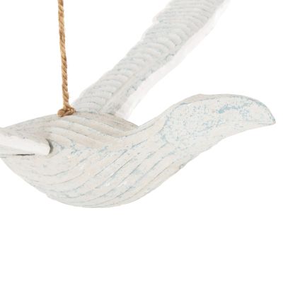 PENDANT DECORATION SEAGULL HM4302 ALBASIA WOOD IN BLUEWASH 93x62x12-100H cm.m.