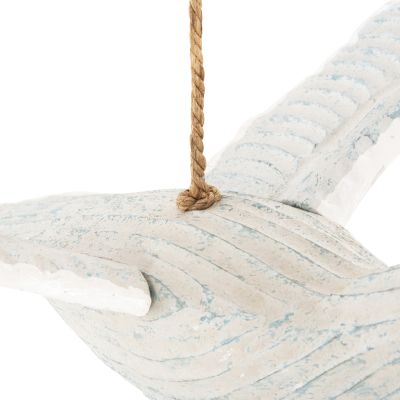 PENDANT DECORATION SEAGULL HM4302 ALBASIA WOOD IN BLUEWASH 93x62x12-100H cm.m.