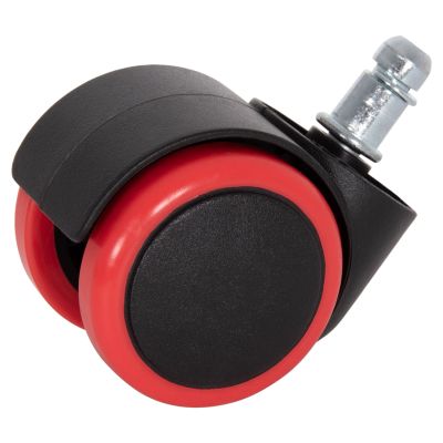 REPLACEMENT CASTOR WHEELS 5PCS SET FOR OFFICE CHAIRS HM1203--BLACK & RED